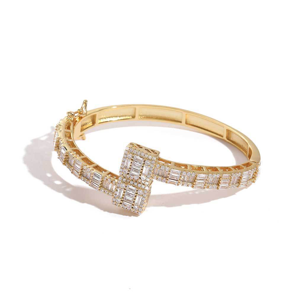 Square T-Shaped Zirconia Bracelet