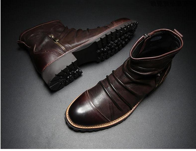 Cowboy Style Leather Shoes for Men