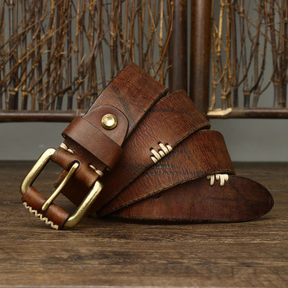 Retro Cowhide Leather Belt