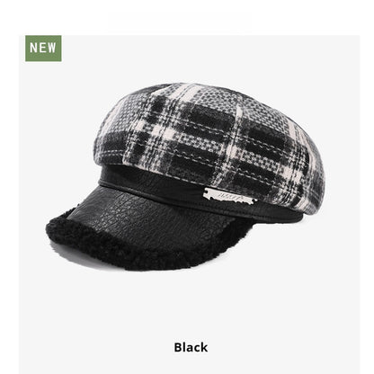 Retro Checkered Octagonal Hat