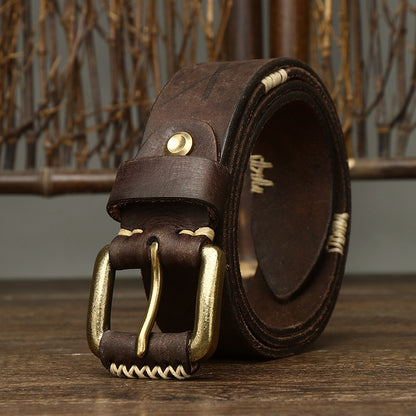 Retro Cowhide Leather Belt