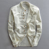 Men's Casual Linen Shirt Stand Collar