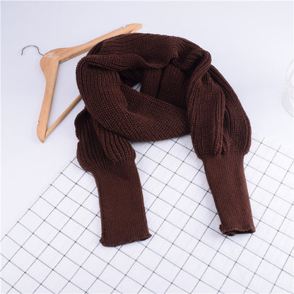 Wool Scarf with Sleeves