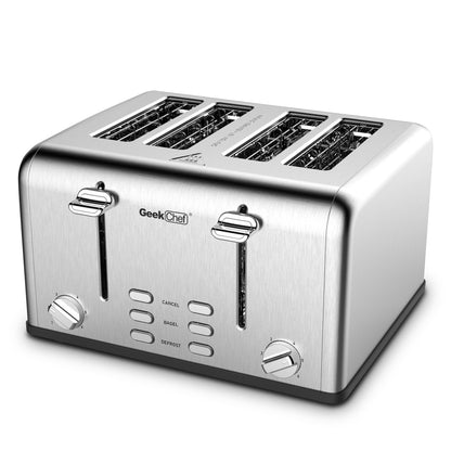 Geek Chef Stainless Steel 4-Slice Toaster