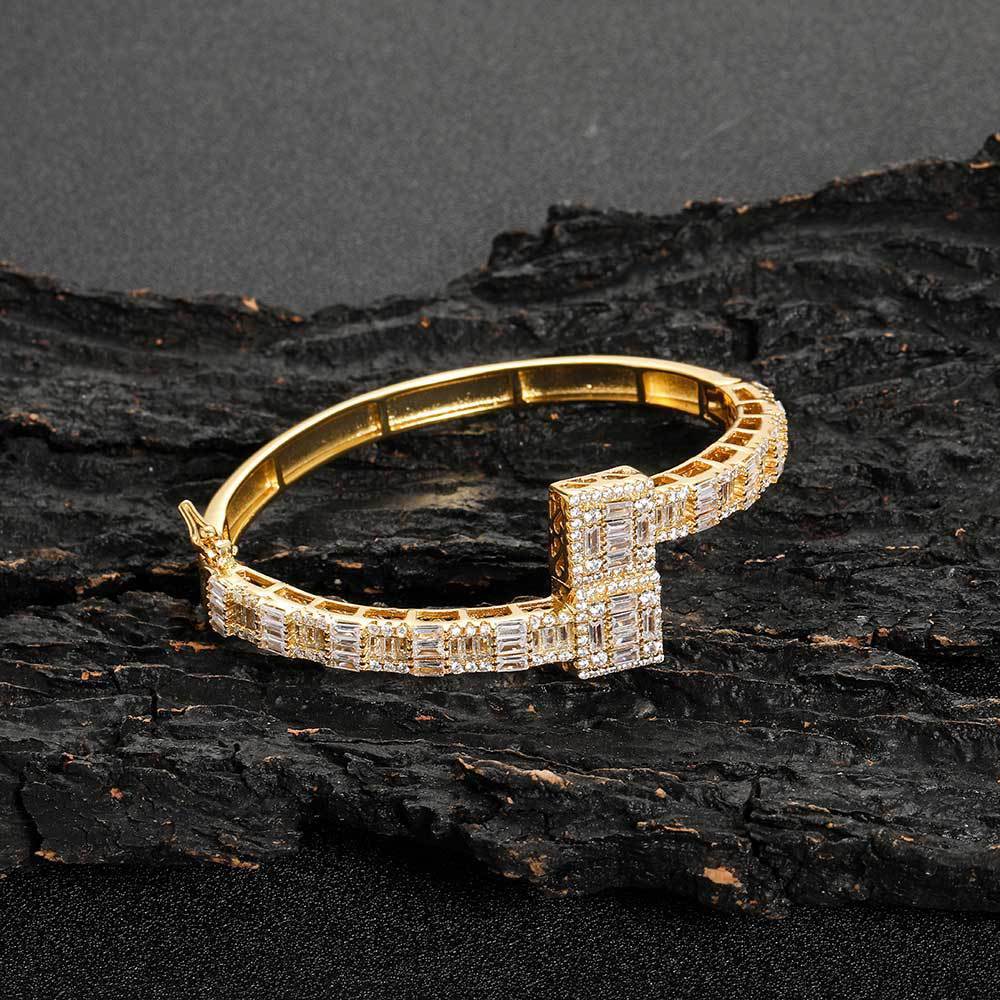 Square T-Shaped Zirconia Bracelet