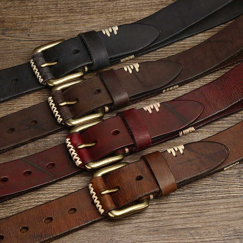 Retro Cowhide Leather Belt