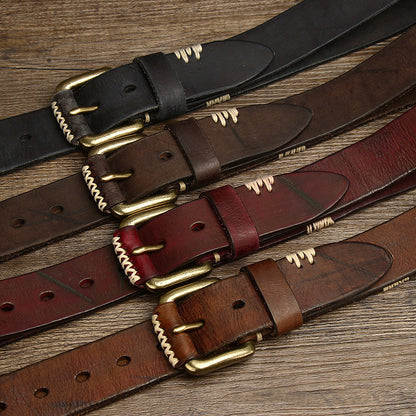 Retro Cowhide Leather Belt