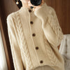 Loose Lapel Short Cardigan Sweater