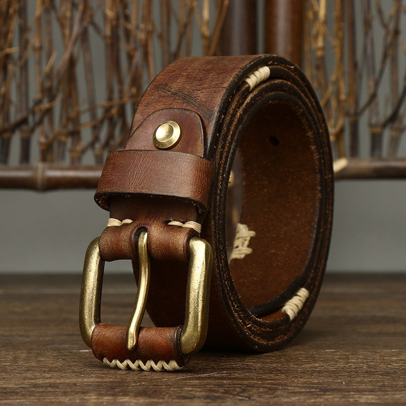 Retro Cowhide Leather Belt