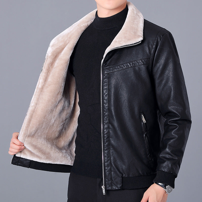 Men's Short Leather Jacket