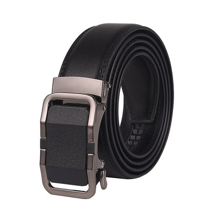 Men's Leather Belt with Automatic Buckle