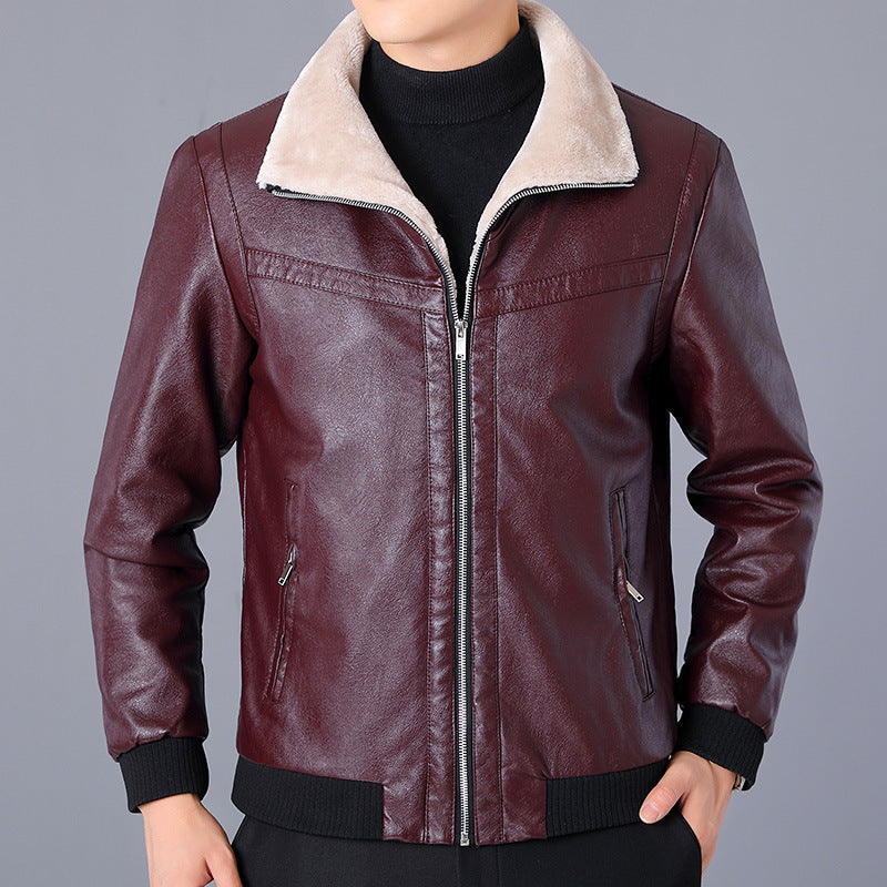 Men's Short Leather Jacket