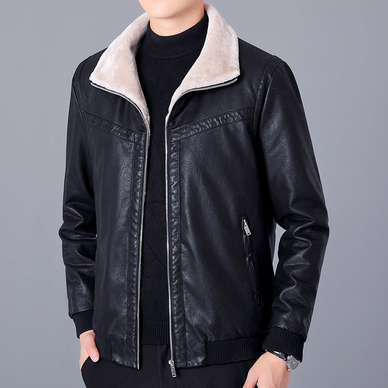 Men's Short Leather Jacket