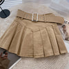 High-Waisted Pleated Short Skirt