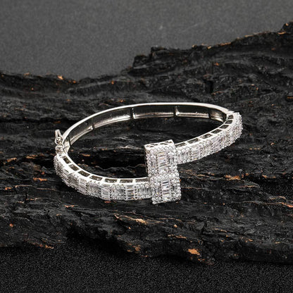 Square T-Shaped Zirconia Bracelet