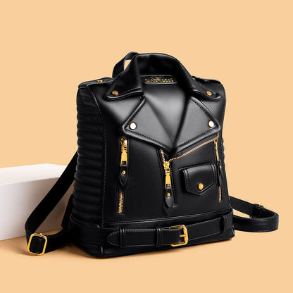 Textured Leather Backpack