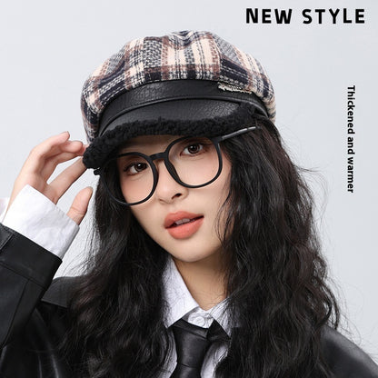 Retro Checkered Octagonal Hat